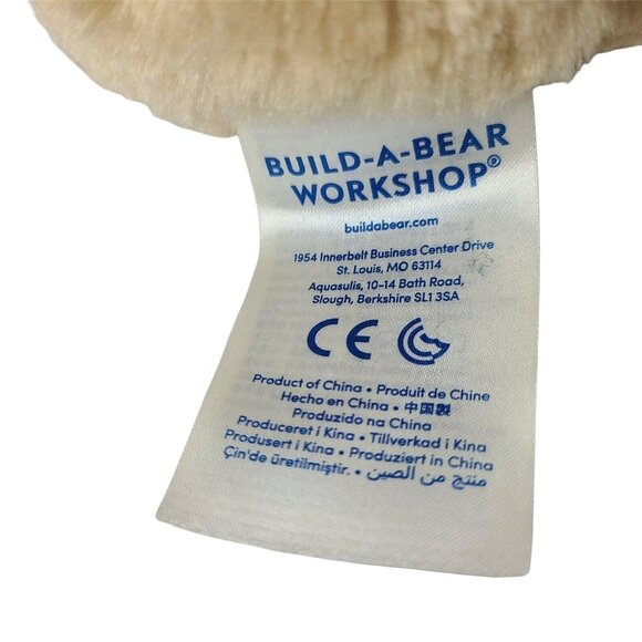 Build a Bear Plush Teddy Tan Smiling Stuffed Animal Embroidered Eyes Toy BAB - Picture 5 of 6